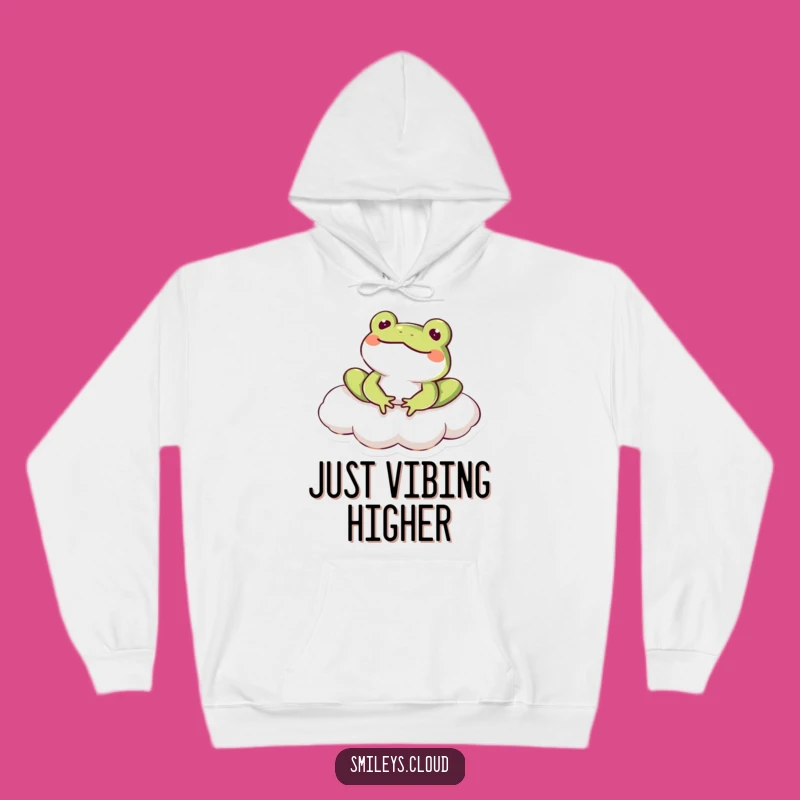 Funny Frog Cloud Comfort Hoodie - Cozy and Hilarious Gift for Froggies