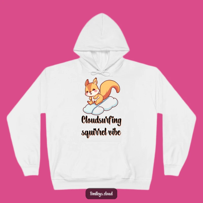 Funny Squirrel Cloud Slide Hoodie: Cozy Up with Silly Adventure Funny Gift