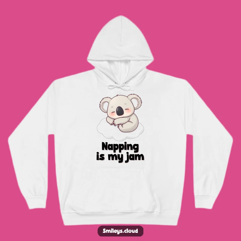 Funny Contented Koala Nap Hoodie - Cozy Up in Cloud Nine Comfort!