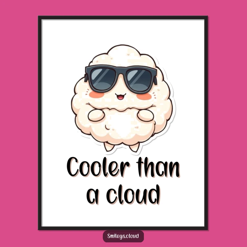 Free Printable Cool Cloud Wall Art - Funky Downloadable Decor for a Chill Vibe
