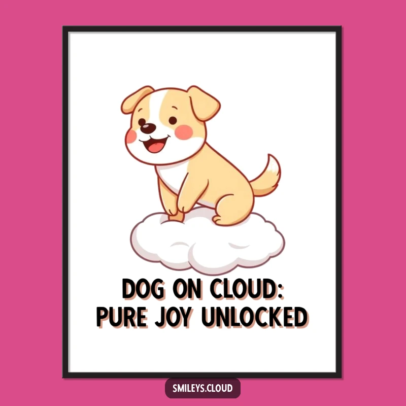 Free Printable Dog Cloud Wall Art: Funny Downloadable Decor Art