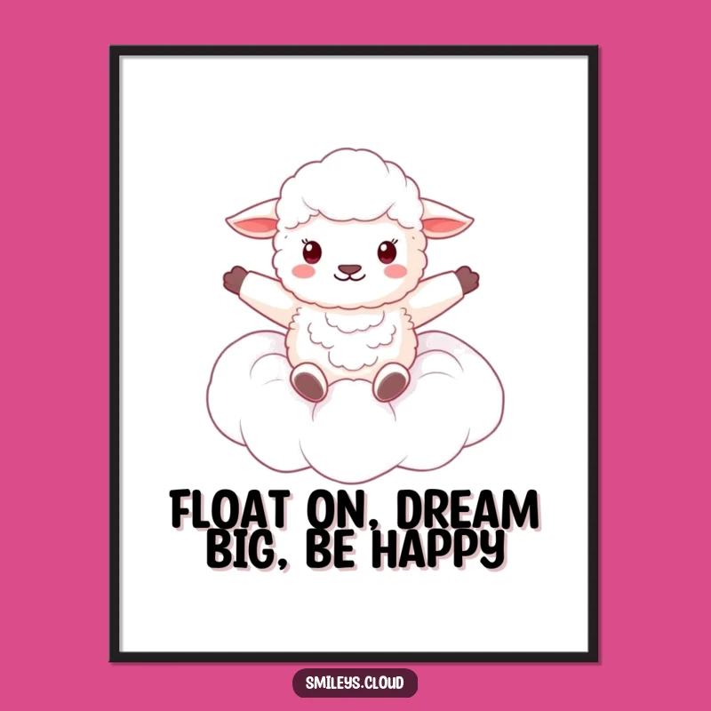 Free Printable Wall Art: Floating Sheep Dream Funny Downloadable Art