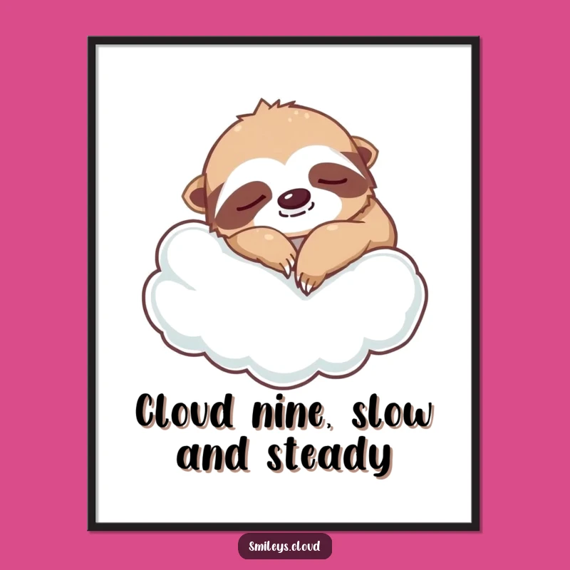 Free Printable Silly Sloth Wall Art - Funny Downloadable Sloth Decor for Cozy Spaces