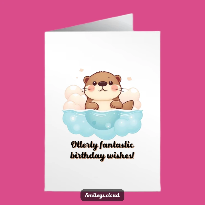 Free Printable Brave Otter Birthday Card - Funny Downloadable Otter Gift for Adventure Lovers