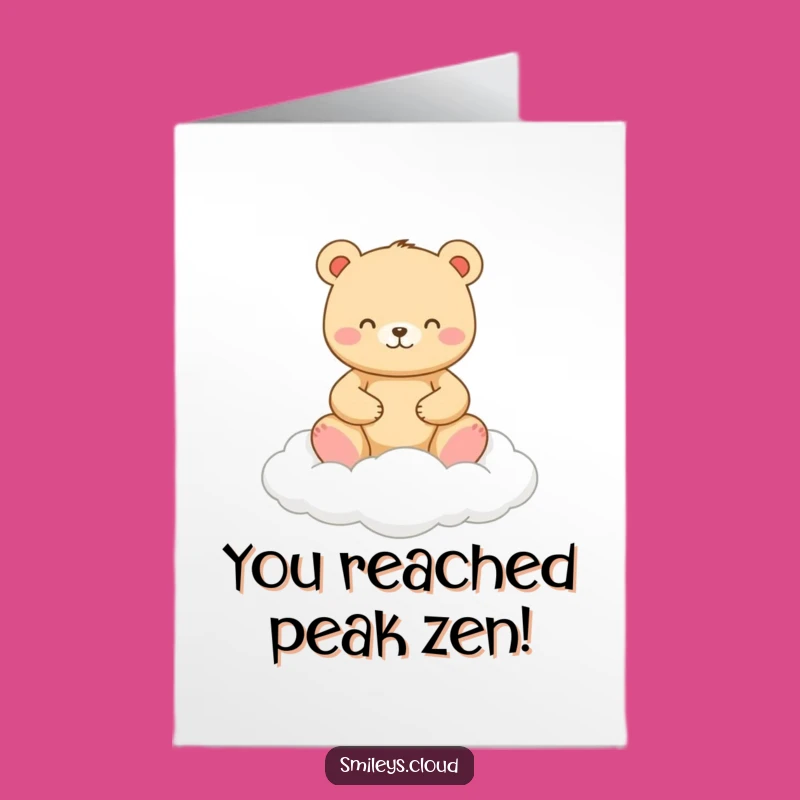 Free Printable Congrats Bear Cloud Card - Funny Downloadable Gift