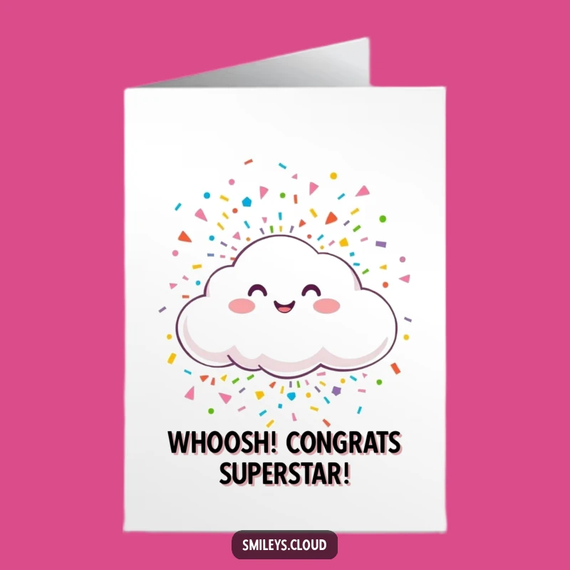 Free Printable Congrats Card: Confetti Cloud - Joyful Downloadable Celebration