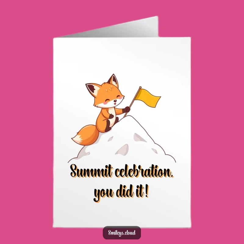 Free Printable Congrats Card: Funny Fox Peaks Cloud - Your Hilarious Downloadable Gift!