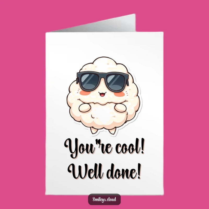 Free Printable Cool Cloud Congrats Card - Stylish Downloadable Gift for Achievers