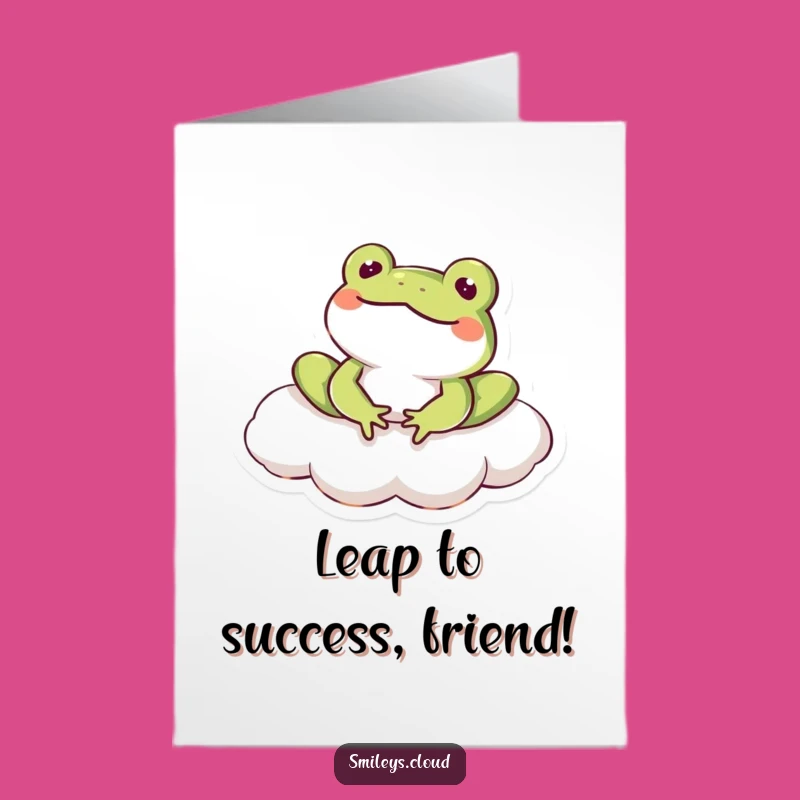 Free Printable Frog Congrats Card: Celebrate Success with a Smile Downloadable!