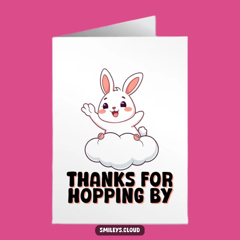 Free Printable Thank You Card: Bunny's Cloud Nine Wave Expressing Your Deepest Thanks!