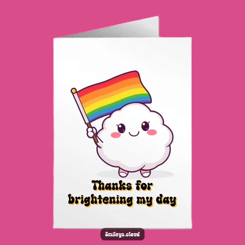 Free Printable Thank You Card: Cloud Critter Rainbow Thanks, Downloadable Gift