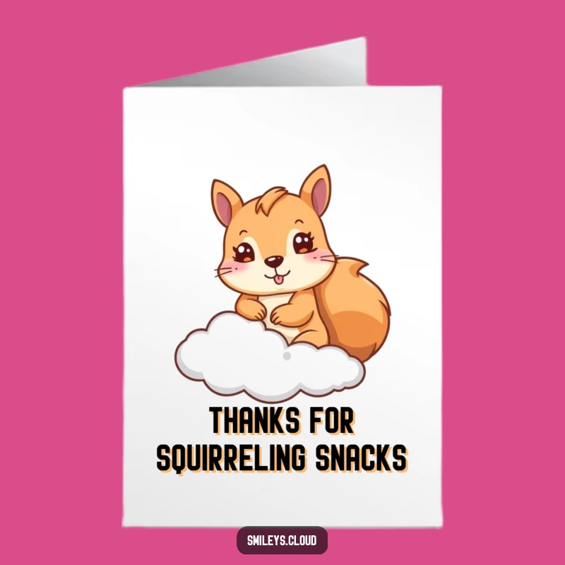 Free Printable Thank You Card: Squirrel's Sweet Surprise to Express Your Gratitude!
