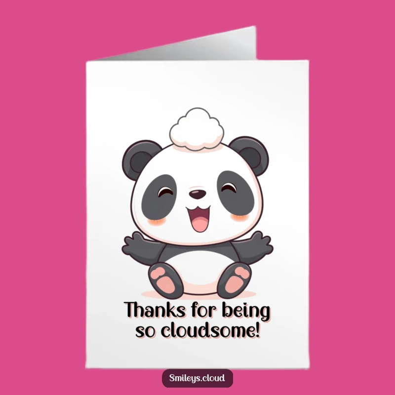 Free Printable Panda Thank You Card: Cute Cloud Balance for a Heartfelt Downloadable Gift