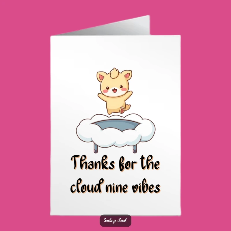 Free Printable Thank You Card: Animal Cloud Bounce - A Humorous Thankful Downloadable!