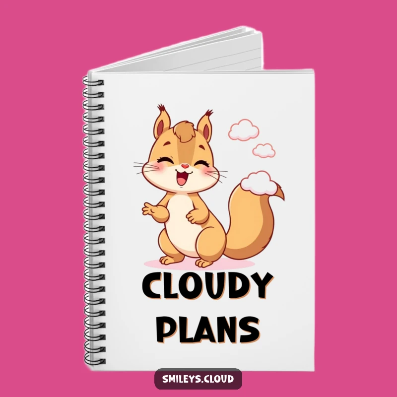 Funny Giggling Squirrel Juggling Clouds Notebook: Jot Down Fun Ideas