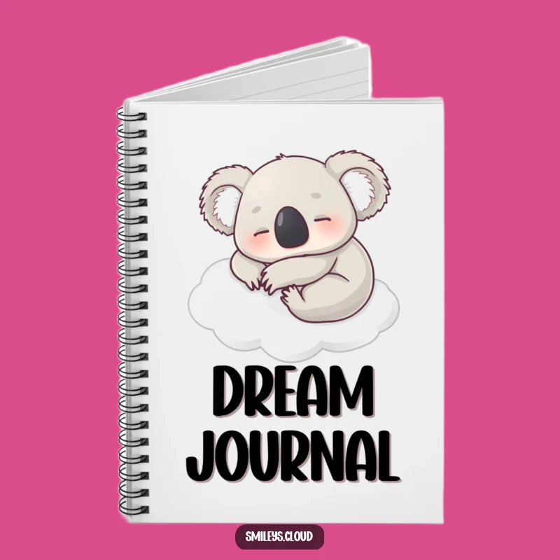 Funny Contented Koala Nap Notebook - Jot Down Dreams with Cozy Charm!