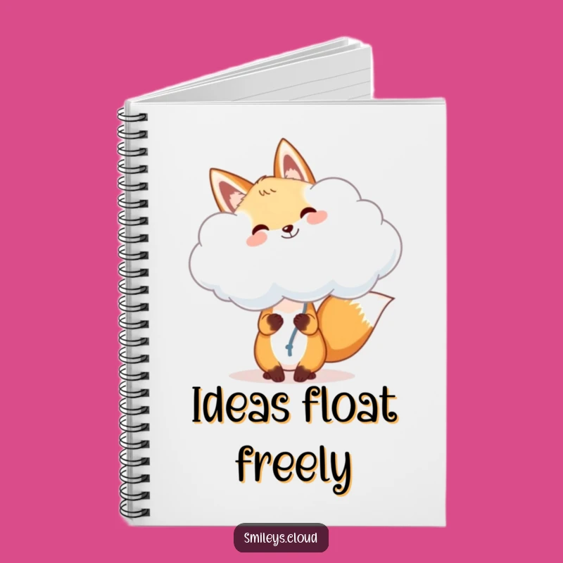 Funny Fox Cloud Balloon Notebook: Jot Down Joyful Thoughts, Whimsical Style