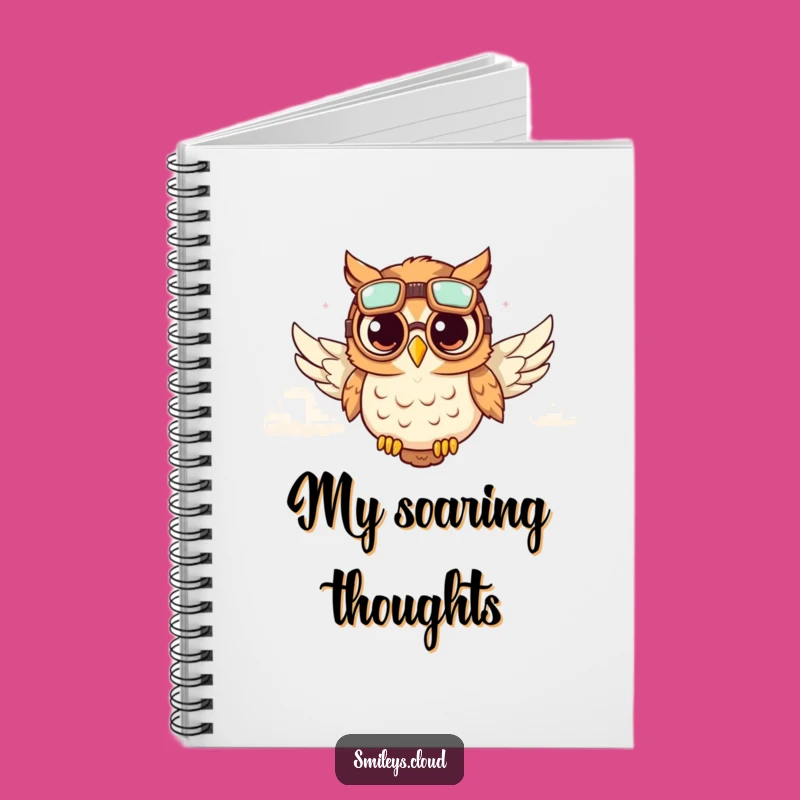 Funny Owl Aviator Notebook: Jot Down Adventures and Ideas