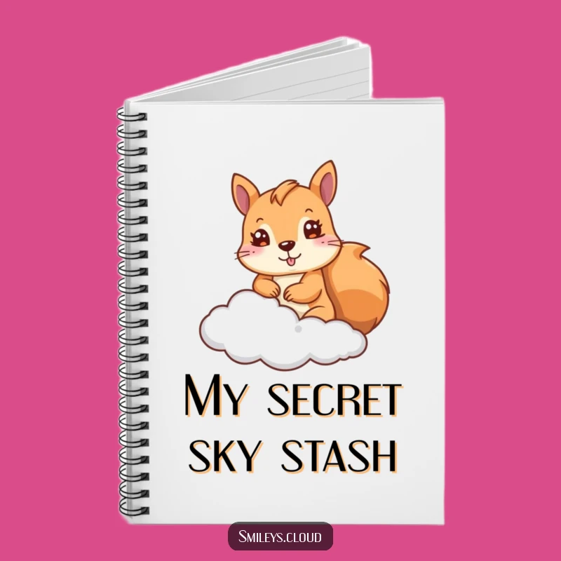 Funny Squirrel Notebook: Cute Cloud Peeker - Journal Your Playful Thoughts!