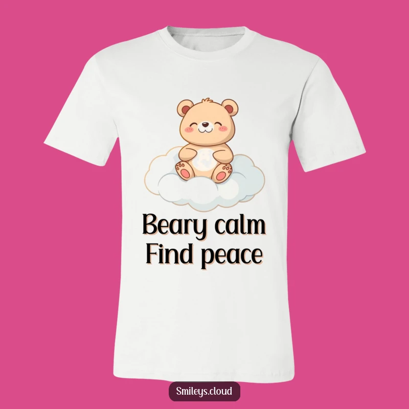 Funny Meditating Bear Tee: Peace, Love, and Laughter