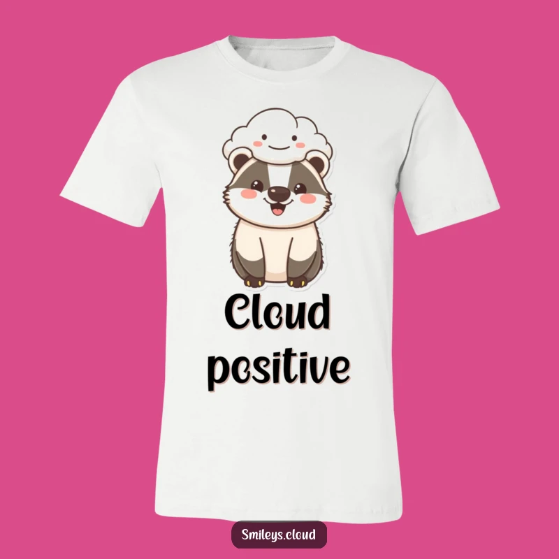 Funny Cheerful Badger T-Shirt - Spread Smiles with Funny Badger Tee