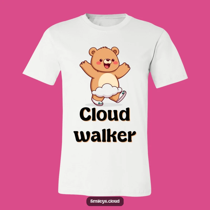 Funny Bear Cloud Shoes T-Shirt: Feel the Joy, Perfect Whimsical Gift
