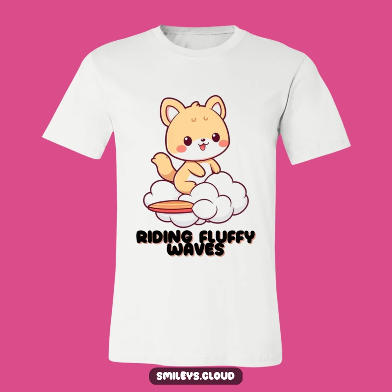 Funny Animal Cloud Surfer T-Shirt - Ride The Funky Wave Funny Gift Tee