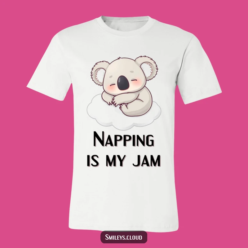Funny Contented Koala Nap T-Shirt - Wear Your Relaxation with Style!