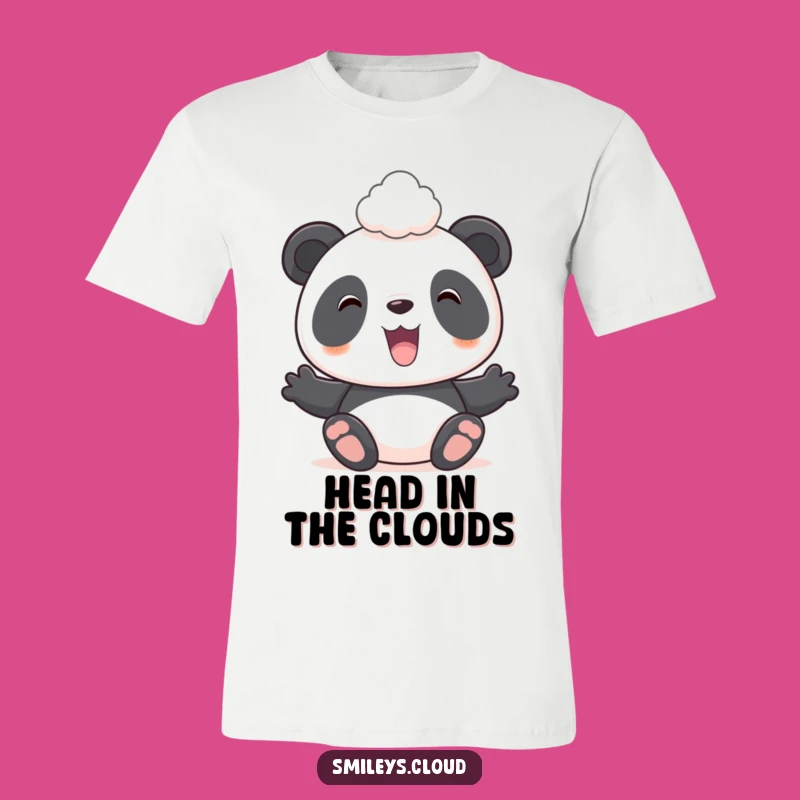 Funny Panda Cloud T-Shirt - Cute Anime Panda with Cloud, Perfect Funny Gift Tee