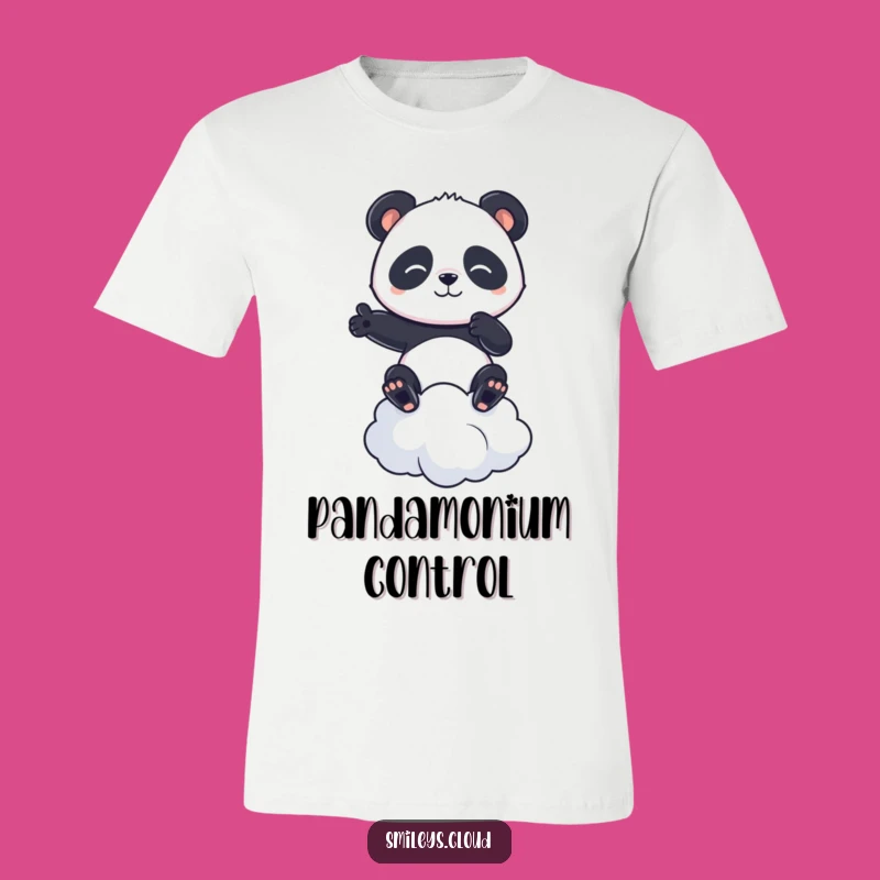 Funny Panda T-Shirt: Determined Panda Balancing on Cloud, Hilarious Gift