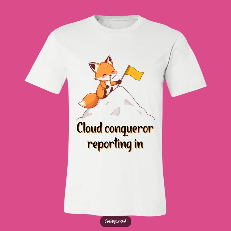 Limited Edition Funny Fox Cloud Peak T-Shirt: Your Hilarious Motivational Gift