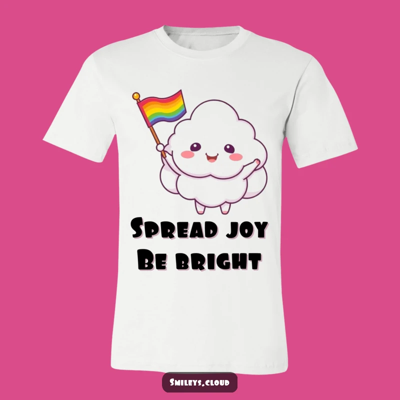 Funny Cloud Critter Rainbow Tee: Wear Your Pride Boldly
