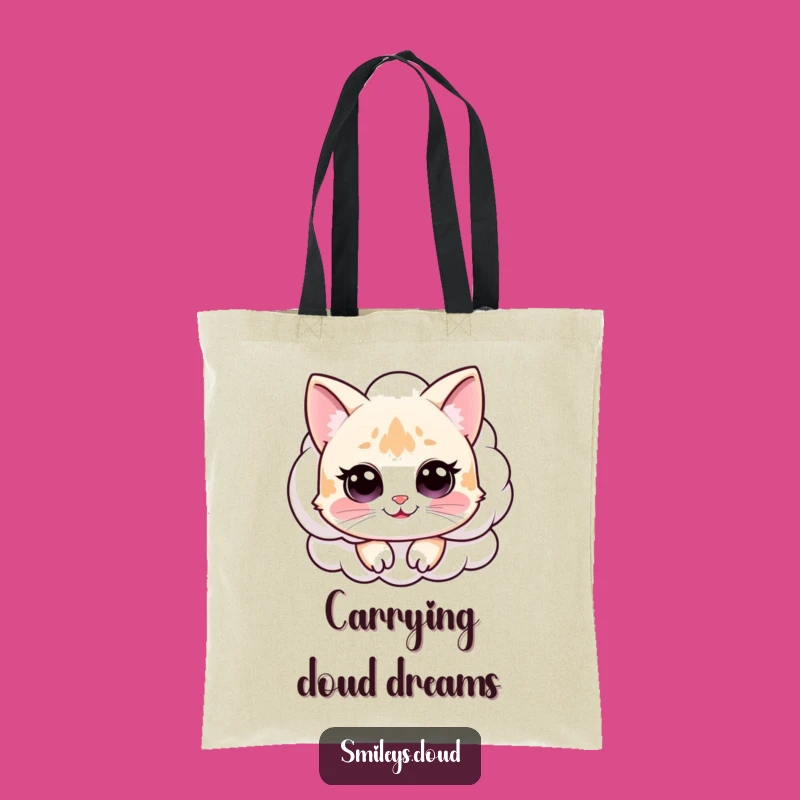 Funny Cat Cloud Tote Bag: Carry Your Sunshine with Whimsical Style