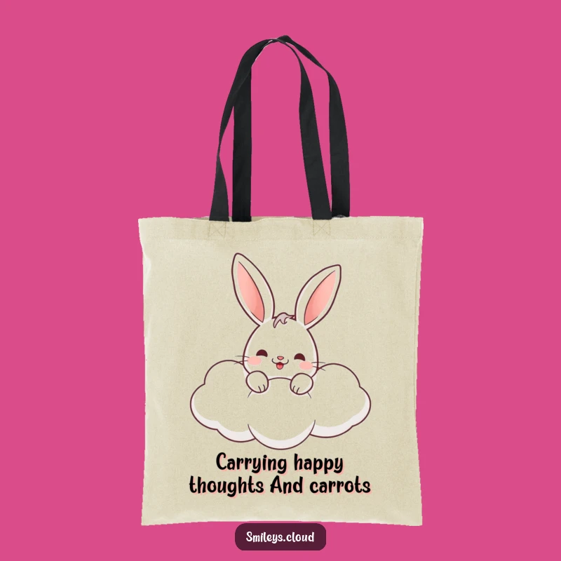 Funny Rabbit Cloud Tote Bag: Carry Your Sunshine