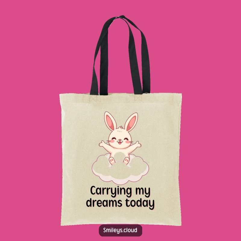Funny Bunny Cloud Tote Bag: Carry Your Joy Anywhere