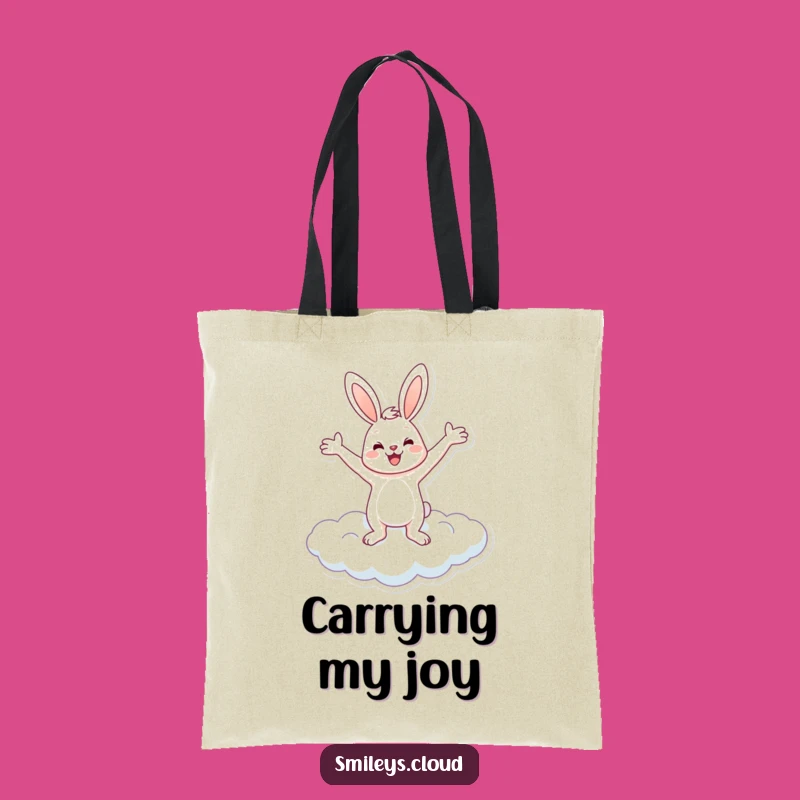 Funny Bunny Cloud Tote Bag: Carry Your Cheer Everywhere