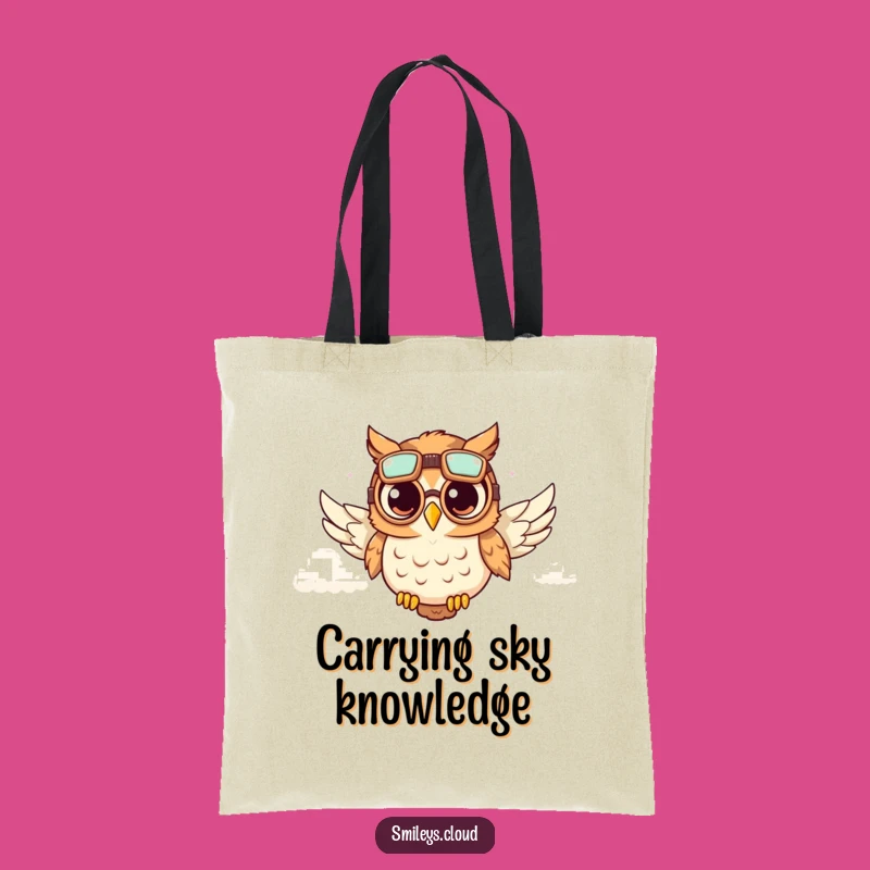 Funny Owl Aviator Tote Bag: Carry Your Adventures with Charm