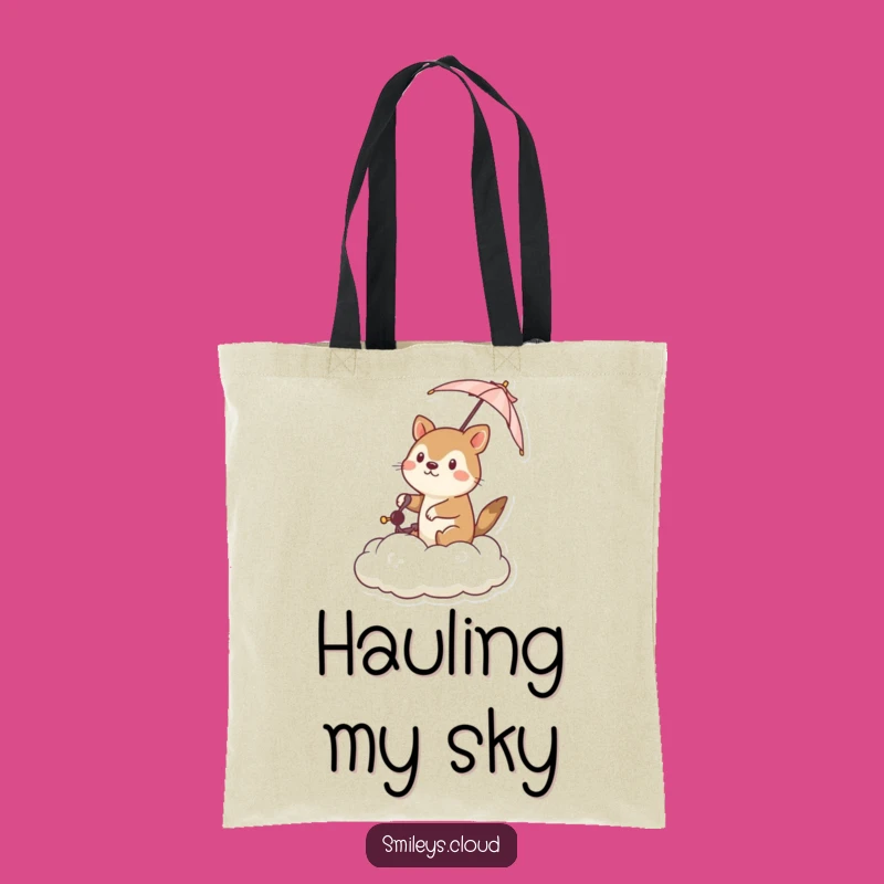 Funny Cloud Controller Animal Tote Bag: Carry Your Ambition with Whimsical Flair